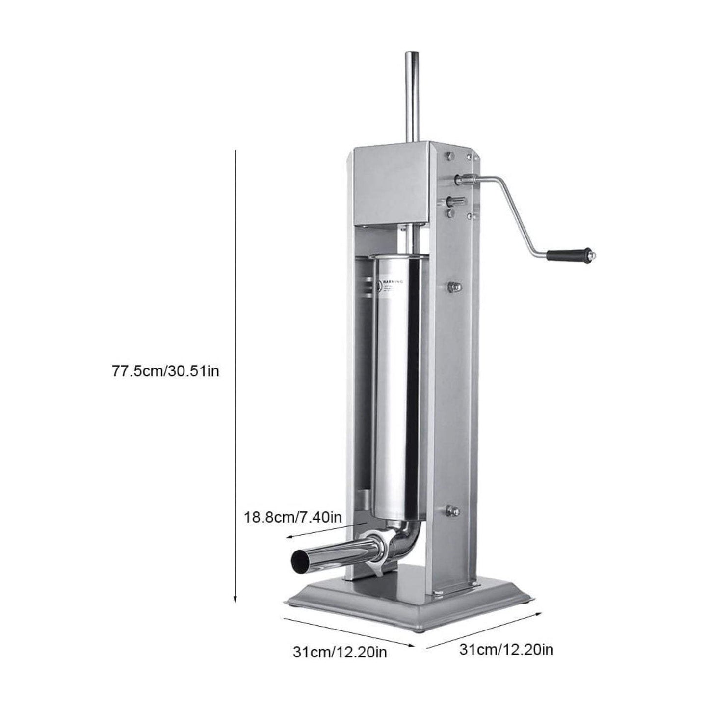 7L Stainless Steel Sausage Stuffer Vertical Manual Sausage - Selzalot
