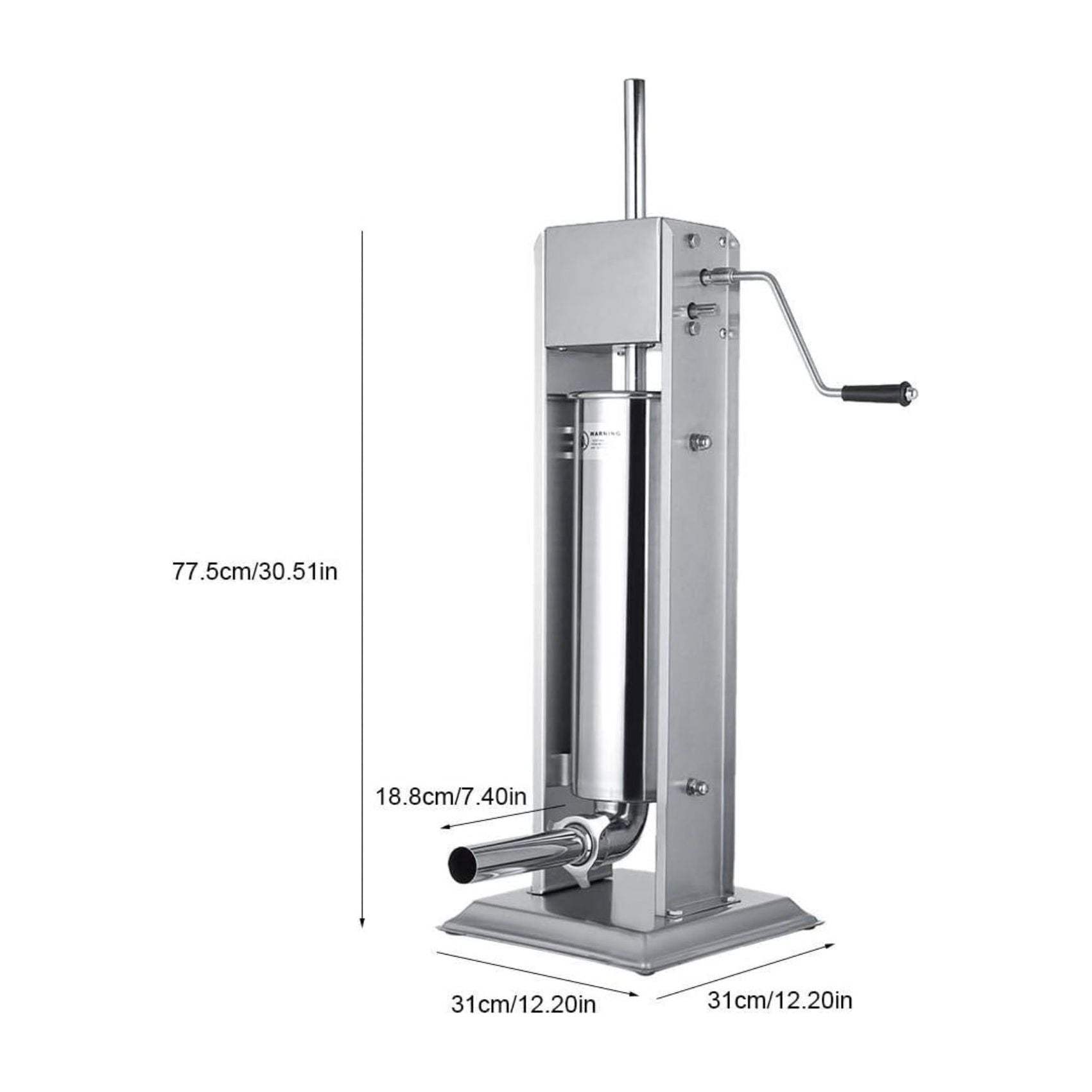 7L Stainless Steel Sausage Stuffer Vertical Manual Sausage - Selzalot