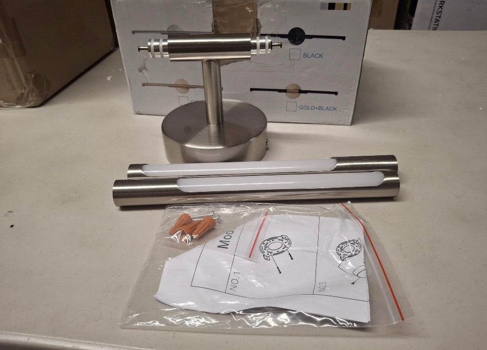 Open Box New LINSEEDS Brushed Nickel Bathroom Light Fixtures Over Mirror 24 Inch, 18W 360° Rotatable Dimmable 4000K LED Vanity Light Bar, Modern Bathr