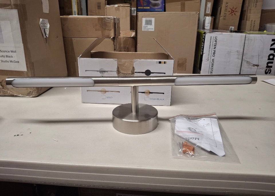 Open Box New LINSEEDS Brushed Nickel Bathroom Light Fixtures Over Mirror 24 Inch, 18W 360° Rotatable Dimmable 4000K LED Vanity Light Bar, Modern Bathr