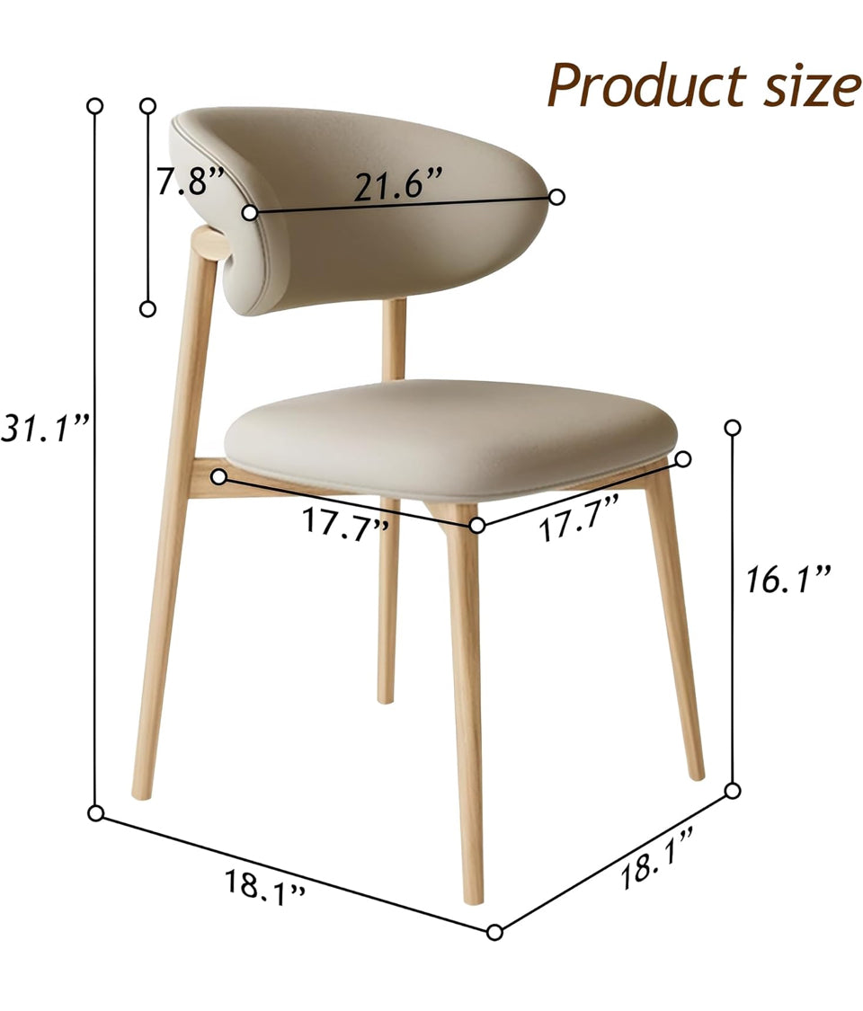 Open Box NWRYSM Wooden Armless Dining Chairs Dining Room Chairs with Back Mid Century Modern Dining Chairs with Wood Frame Upholstered Dining Chairs f