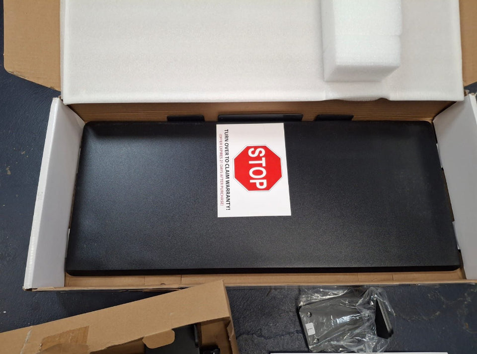 Open box DEFY DESK Clamp On Keyboardl Tray Under Desk Storage - Ergonomic Desk Drawer Computer Keyboard Stand Under Desk Drawer - Under Desk Keyboard