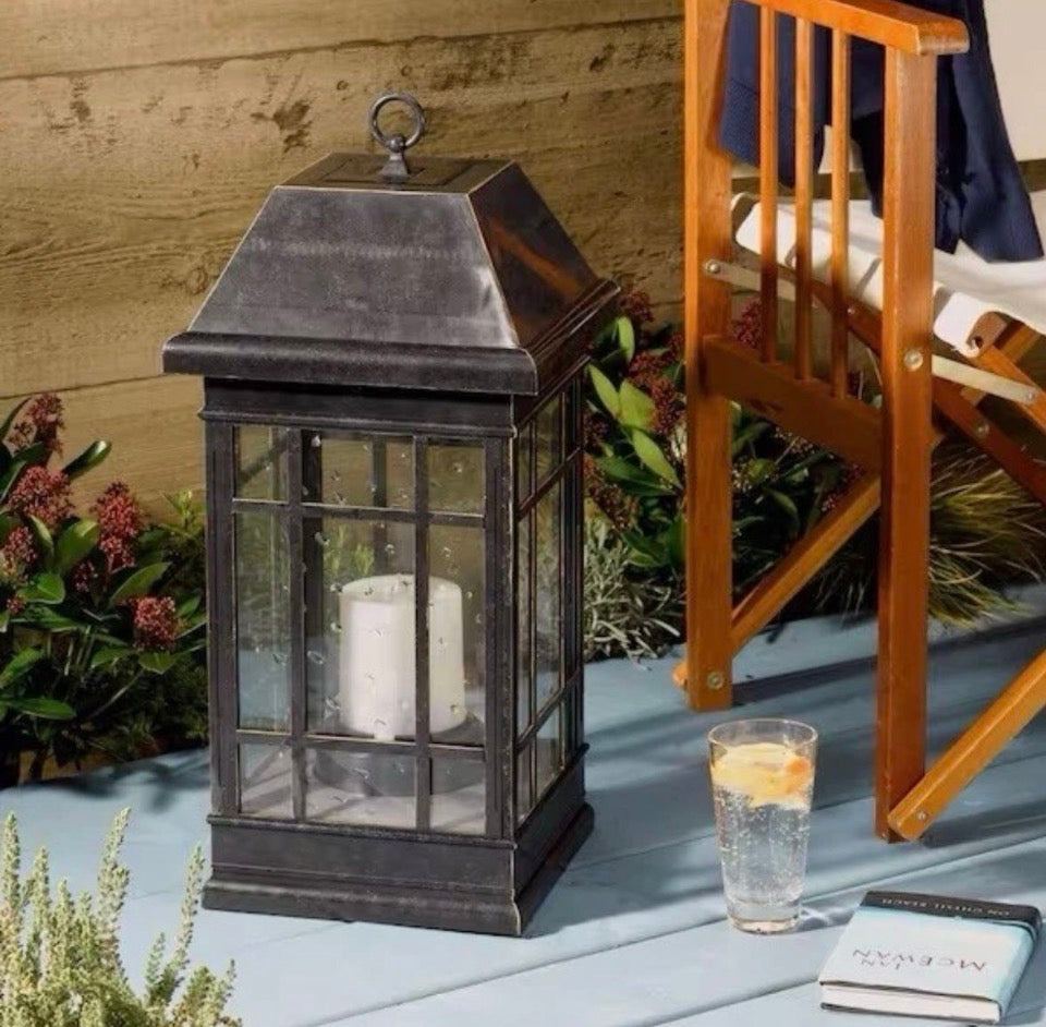 Open Box New Smart Solar San Rafael Estate Mission Integrated 2-LED Solar Candle Lantern