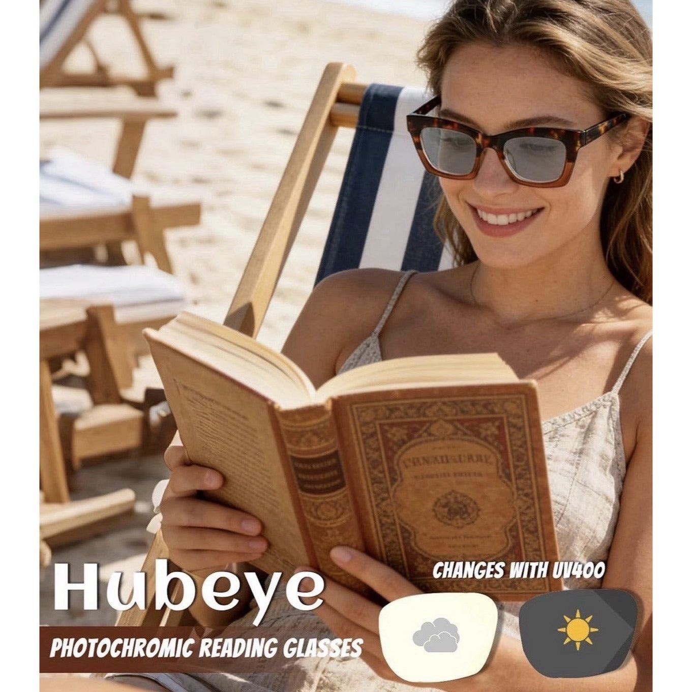 Hubeye Progressive Reading Glasses For Women Fashion Style Blue Light
