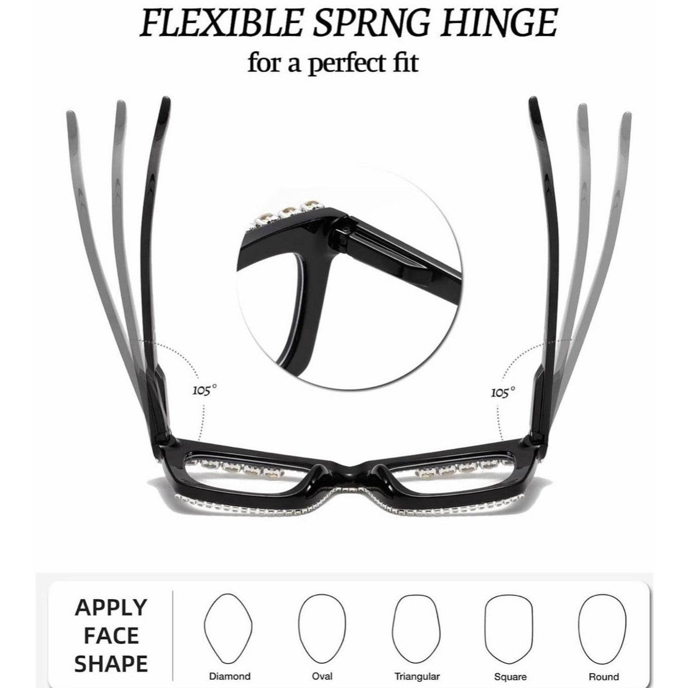 Hubeye Progressive Reading Glasses For Women Fashion Style Blue Light