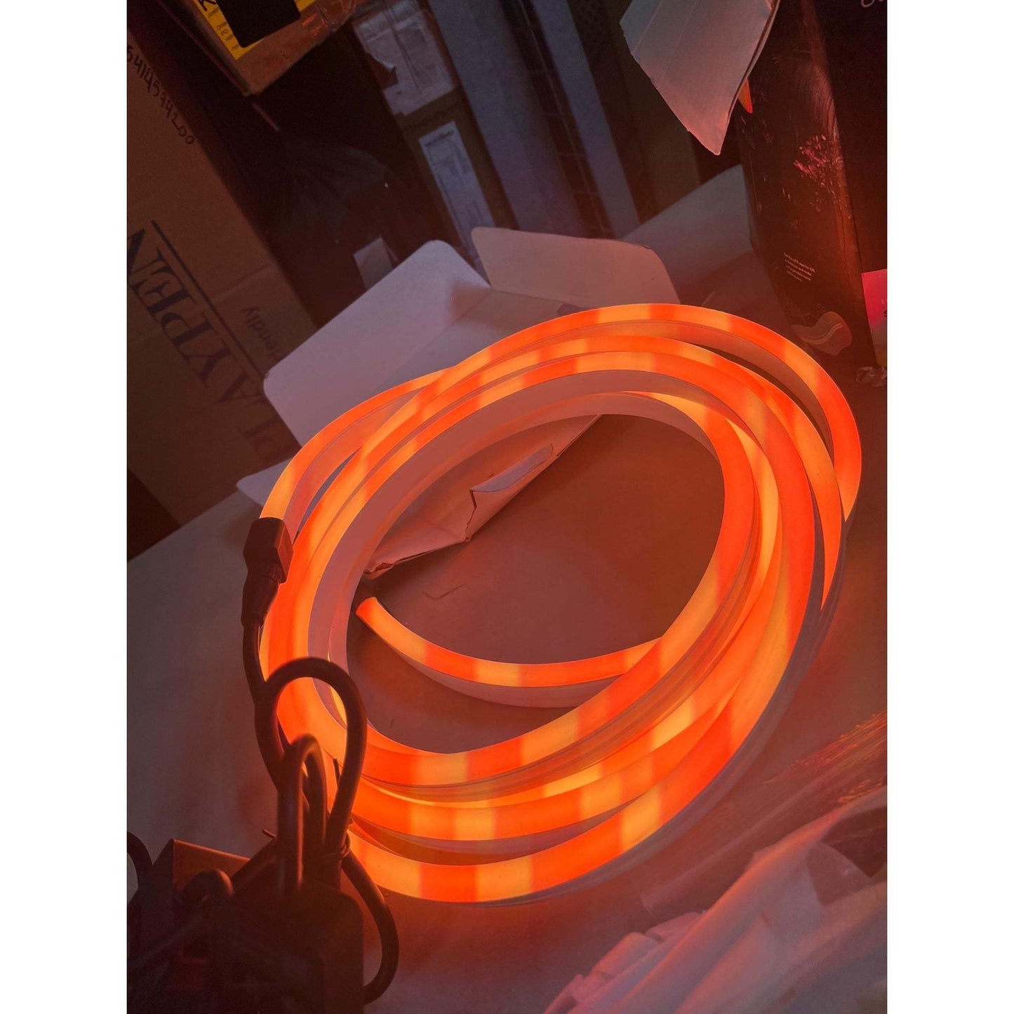 16 Ft. Smart Wi-Fi RGBW 120V Plug-in/12V Neon Flex Integrated LED Outdoor Rope Light Works Alexa/Hey Google/HomeKit/Siri