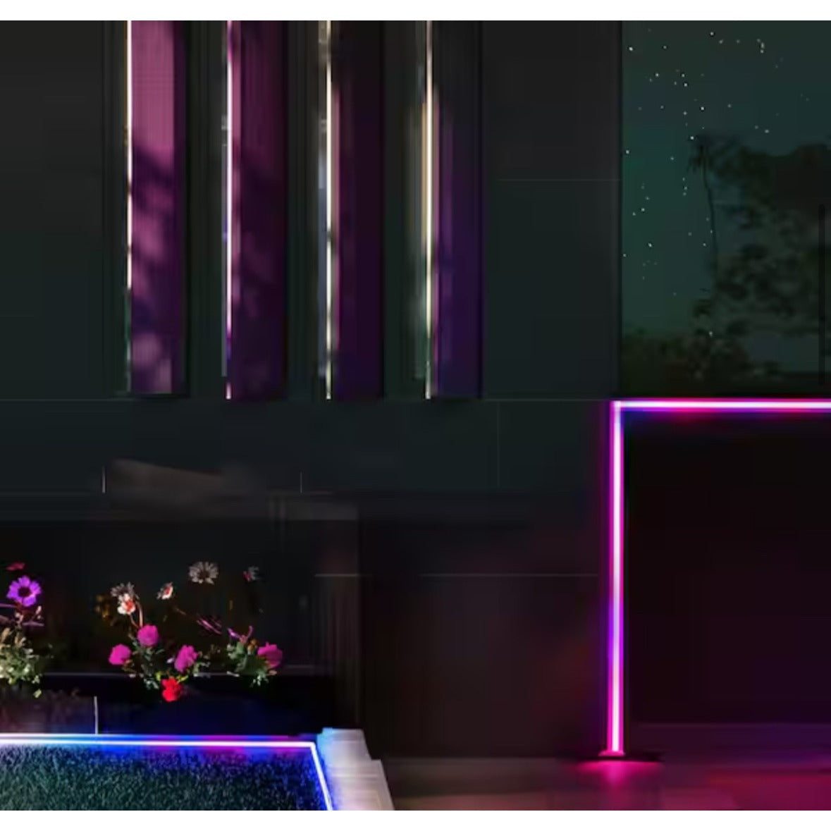 16 Ft. Smart Wi-Fi RGBW 120V Plug-in/12V Neon Flex Integrated LED Outdoor Rope Light Works Alexa/Hey Google/HomeKit/Siri