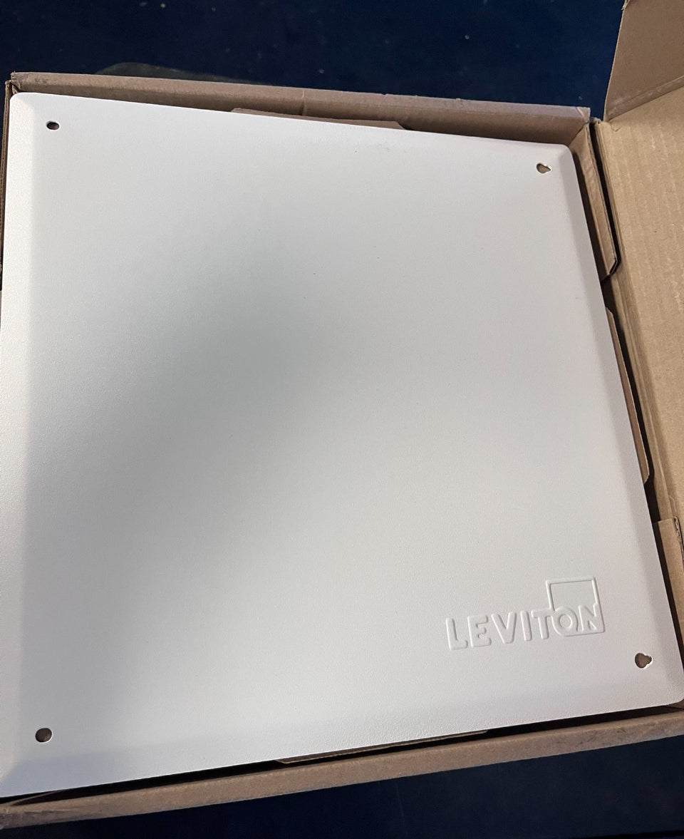 Open Box Leviton (Brand Rating: 4.5/5) © 14 in. Structured Media Enclosure and Flush Mount Cover, White 47605-140
