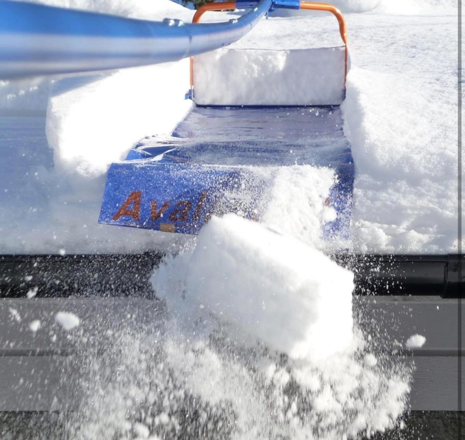 Open box AVALANCHE! AVA750, Easy and Quick Snow Roof Rake for Snow Removal, Heavy-Duty Slide, Cut and Tear Resistant, Built-in Wheels Prevent Damage,