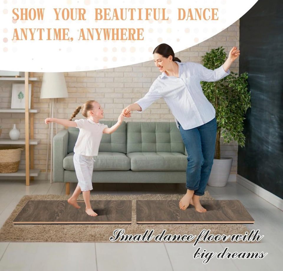 LEARNIBEE Tap Dance Floor, Tap Board for Tap Dancing, Portable Dance Floor, Cushioned Tap Board, 46.4 * 29.5inch Large Size