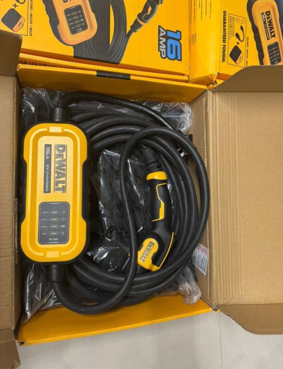 Open Box New DEWALT Level-2 Portable Electric Vehicle EV Charger up to 16 Amps, 120-240-