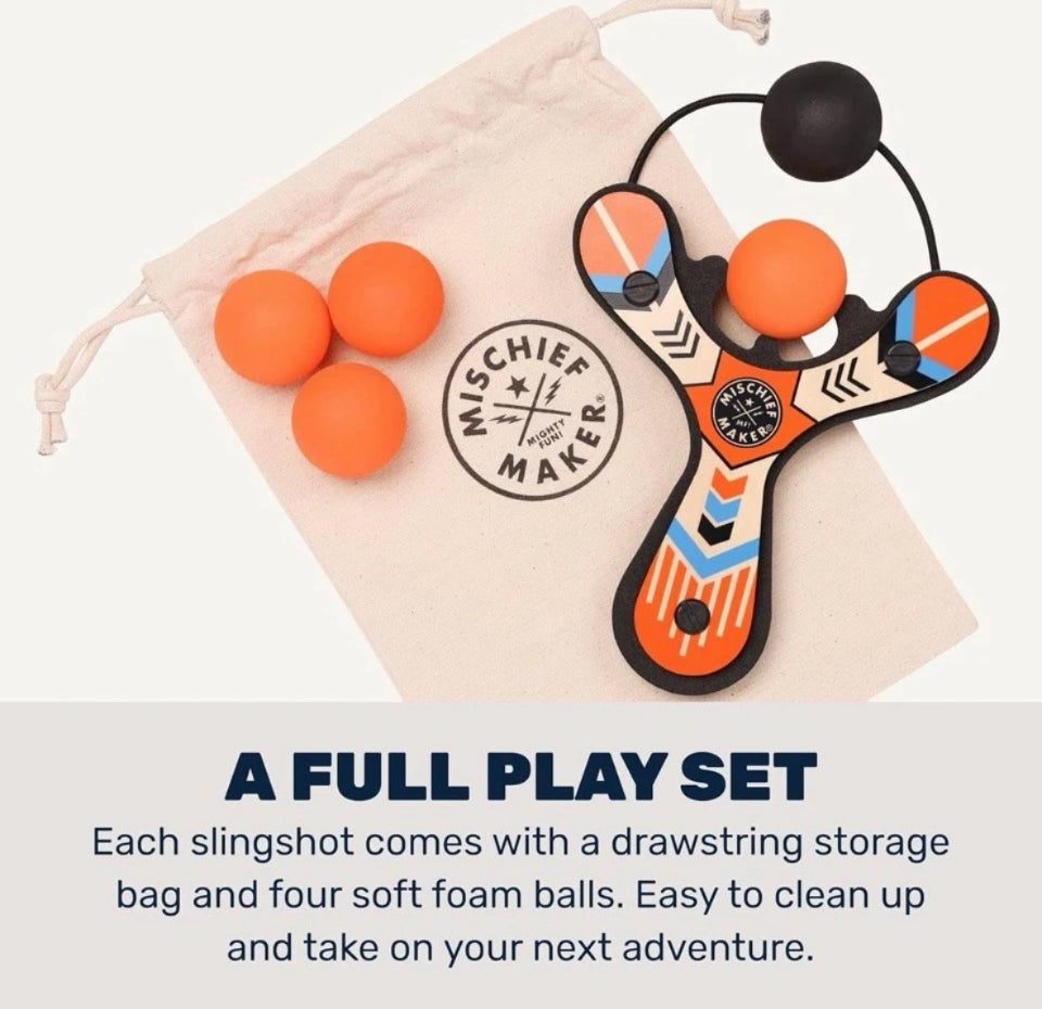 Open Box New Mischief Maker® Wooden Slingshot - Classic Series - Real Wood Slingshot