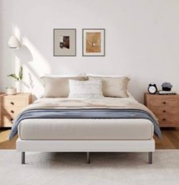 THEOCORATE King Box Spring, 5 Inch Low Profile Metal Spring, Heavy Duty Structure with Cover, Mattress Foundation, Noise Free, Non-Slip, Easy Assembly