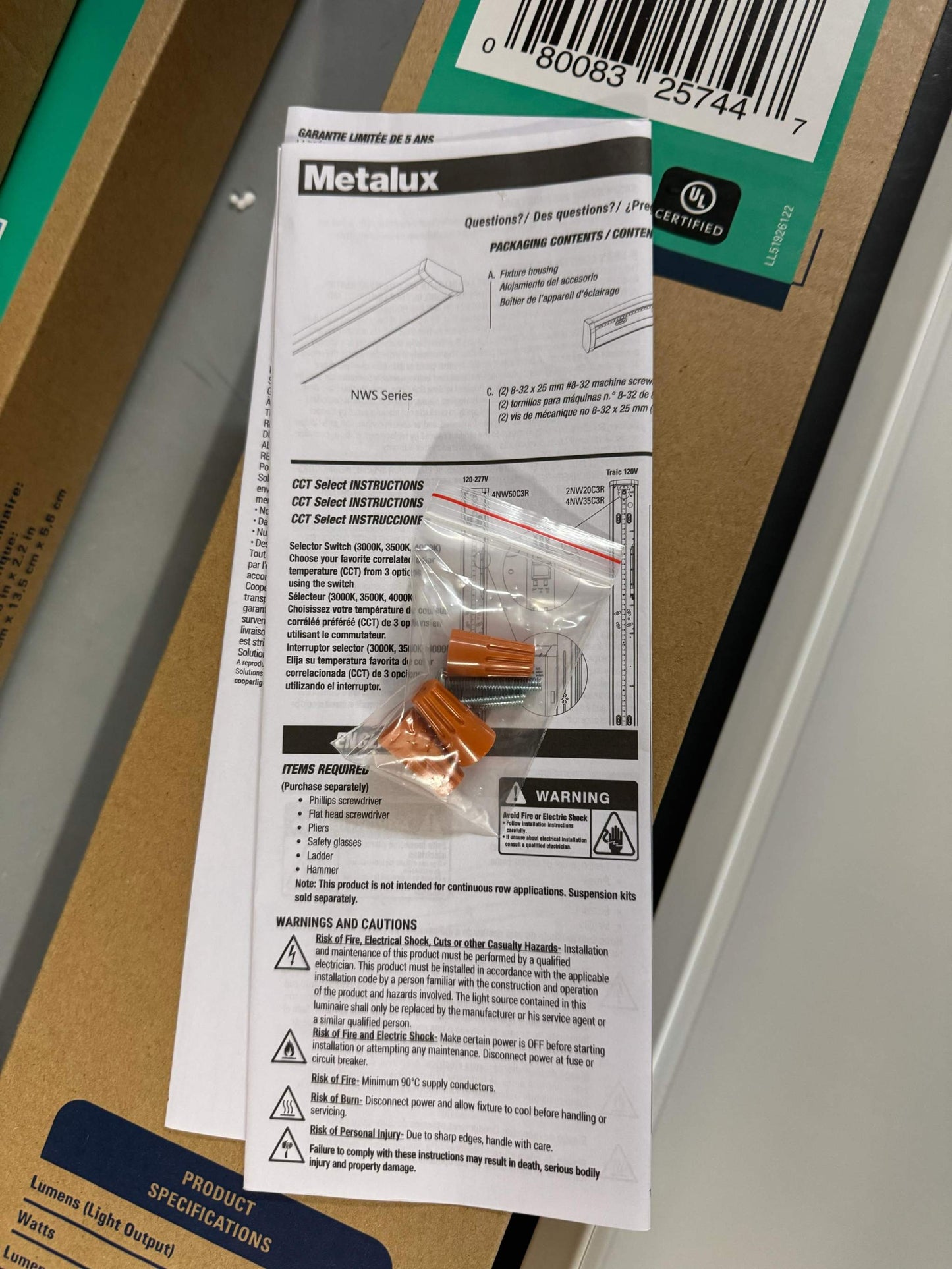 Metalux 4 ft. 3800 Lumens Integrated LED Dimmable White Wraparound Light, 4000K