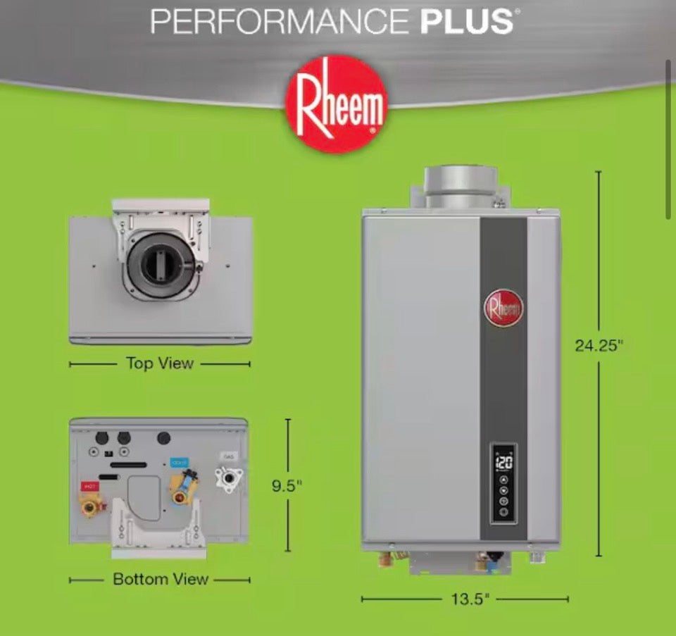 Rheem Performance Plus 8.4 GPM Smart Non-Condensing Indoor Liquid Propane Tankless Water