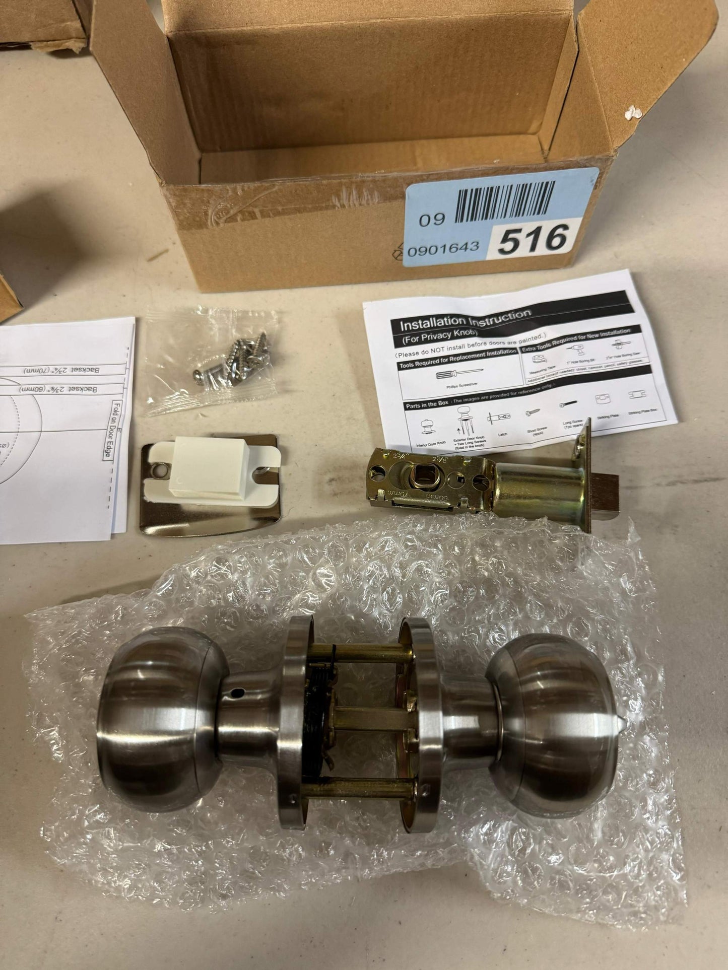 Probrico Privacy Door Knobs with Round Rosette