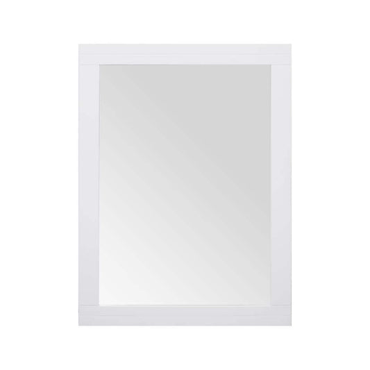 Sturgess 24 in. W x 32 in. H white rectangular medicine cabinet with beveled mirror and solid wood frame