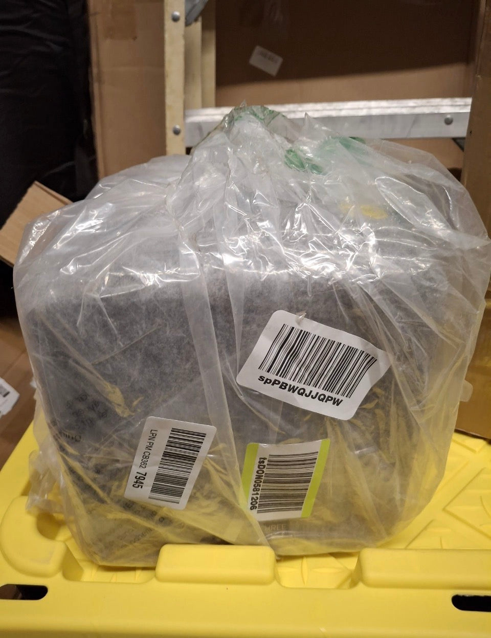 Three by Three Seattle reSTAK Medium Tall Storage Bin – Made from 100% Post-Consumer Recycled PET, Charcoal/Cream Felt Design for Stylish Organization