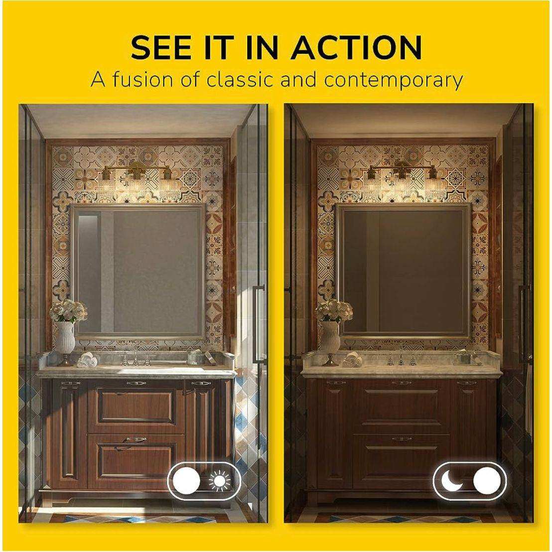 GETINLIGHT Inlight 20 Wide 3 Light Gold Bathroom Vanity Light - Selzalot
