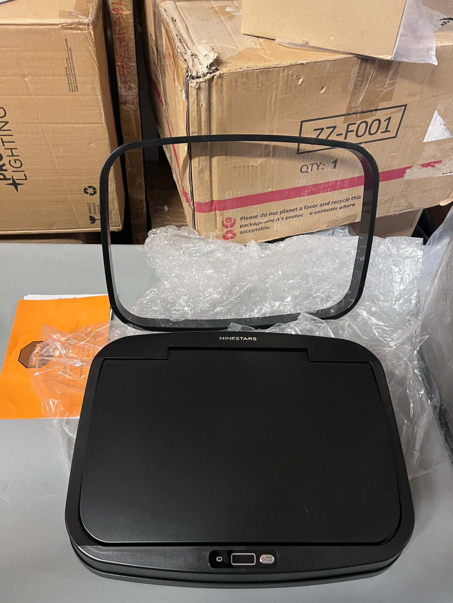 13 Gal. Stainless Steel Touchless Metal Household Trash Can