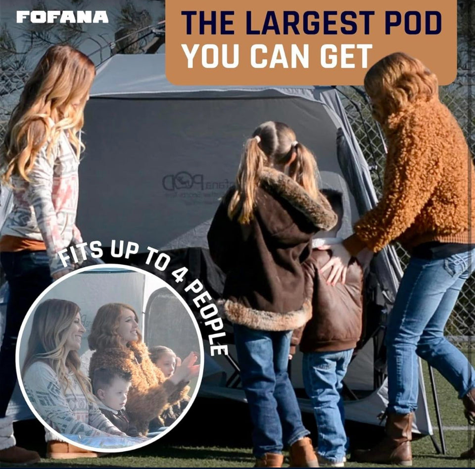 Used FOFANA MultiPod - Pop-Up All-Weather Sports Tent - Multipurpose Pod 270 View Multi-Person - Sports Mom and Dad Essentials