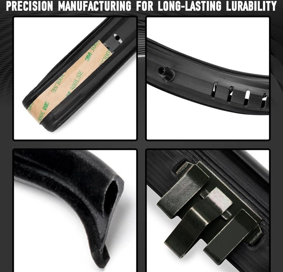 Open Box WEILEITE Front Door Window Channel Felt Trim Seal Weather Stripping Kit 