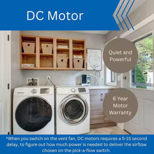 Open Box PANASONIC Whisper Choice DC Pick-A-Flow 80/110 CFM Ceiling Bathroom Exhaust Fan with Flex-Z Fast Bracket