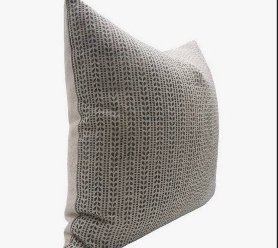 Fabdivine Ratanbel Hand Block Printed Linen Cushion Cover Handmade Decorative Pillow for Living Room & Bedroom 22x22 Inch