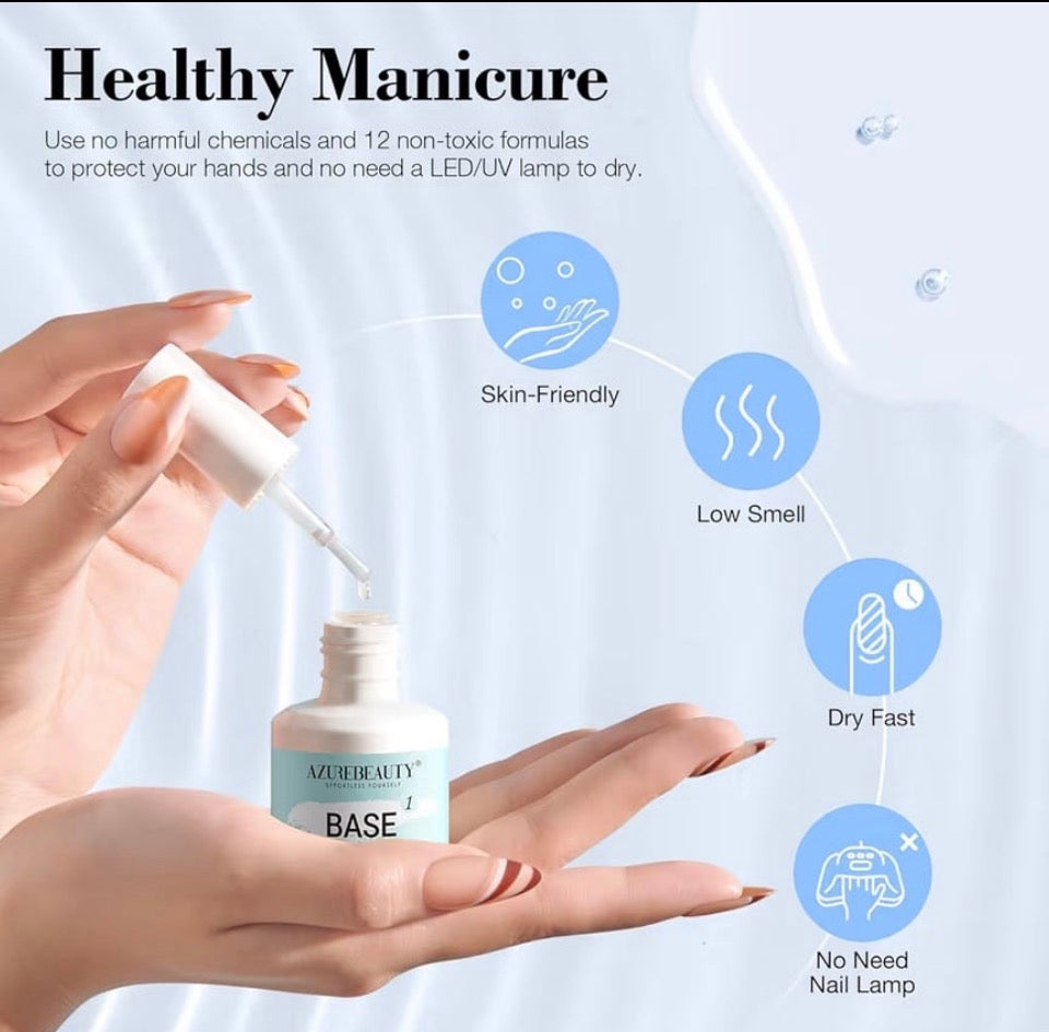 Brand New AZUREBEAUTY Dip Powder Liquid Set Bond, Base, Glossy Matte Top Coat, Activator,