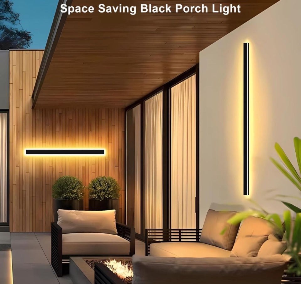 Levxhotty 59 inch Modern Outdoor Wall Lights,3000K-6000K Dimmable Outdoor Wall Sconce,Long Wall Light with Remote Control,Exterior Linear Wall Lightin - Selzalot