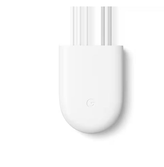 White Google Nest Power Connector for home system without C wire, compatible substitute for Nest thermostats with simple installation