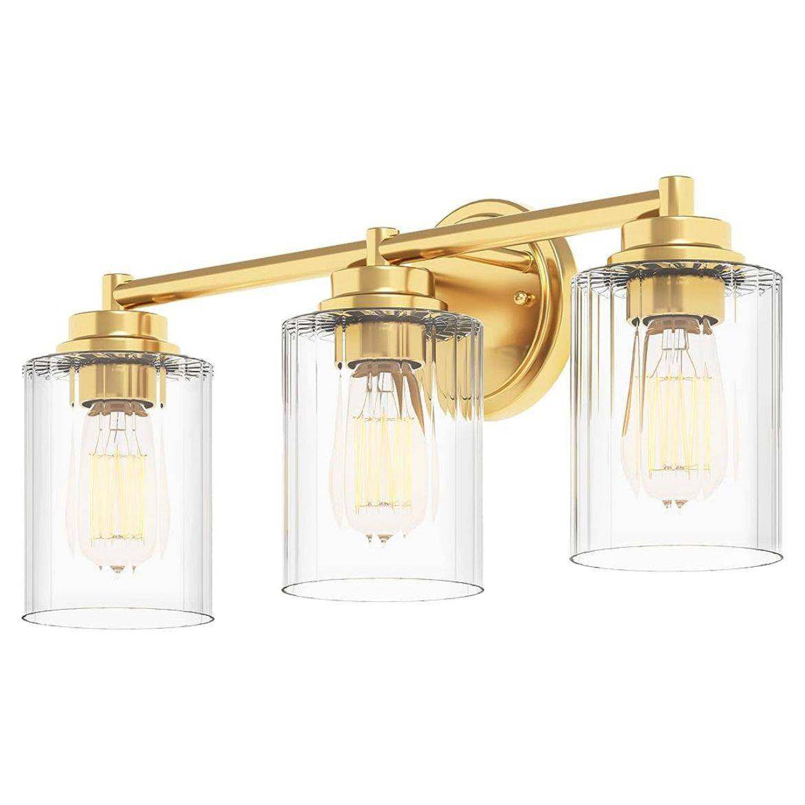 GETINLIGHT Inlight 20 Wide 3 Light Gold Bathroom Vanity Light - Selzalot