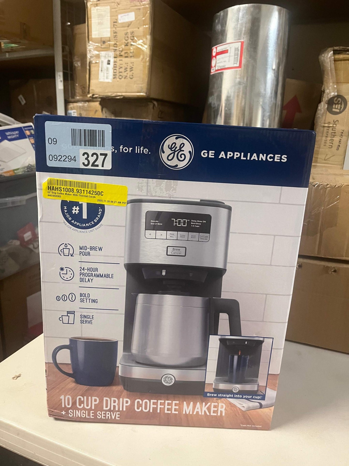 GE Drip Coffee Maker With Thermal Carafe G7CDABSSTSS