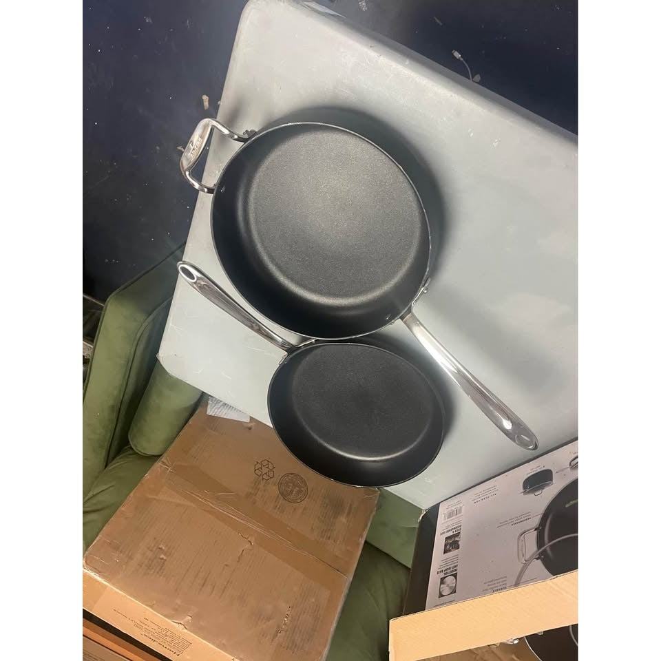 All-Clad Hard Anodized Expert Nonstick Cookware Set, -7 Piece Pots and Pans Set, Induction, OvenSafe