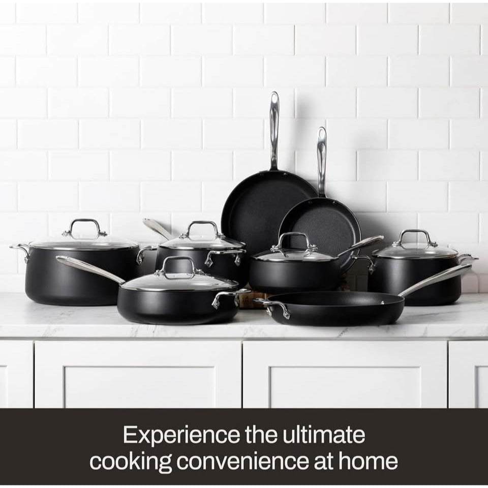 All-Clad Hard Anodized Expert Nonstick Cookware Set, -7 Piece Pots and Pans Set, Induction, OvenSafe