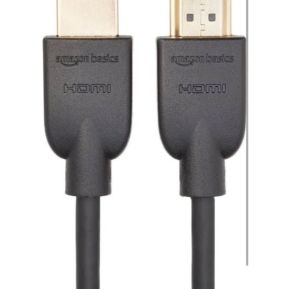 Amazon Basics HDMI Cable, 3-Pack, 6 ft, High-Speed 4K@60Hz HDMI 2.0 Cord, 18Gbps, 2160p, 48 bit, Com