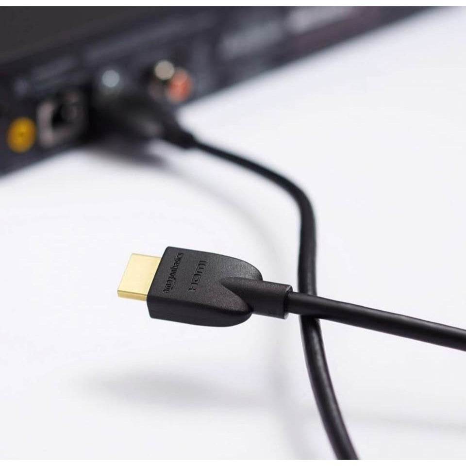 Amazon Basics HDMI Cable, 3-Pack, 6 ft, High-Speed 4K@60Hz HDMI 2.0 Cord, 18Gbps, 2160p, 48 bit, Com