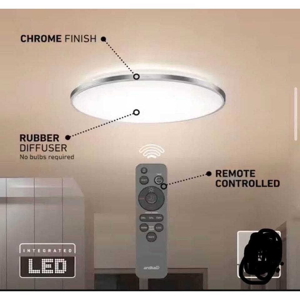 Artika Europa 21 in.LED 3CCT Flush Mount Ceiling Light with Night Light Preset and Remote Inc
