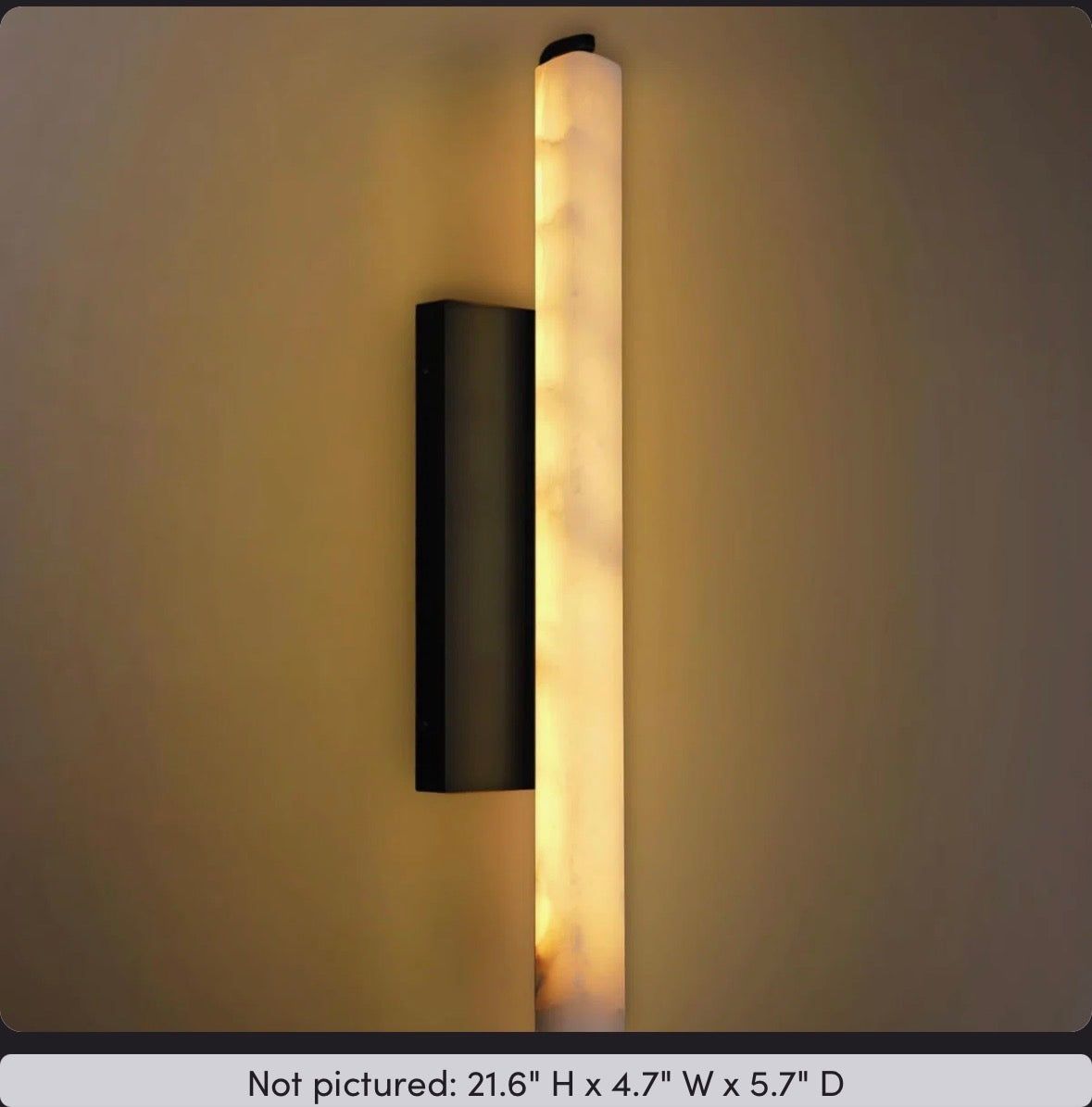 Hokku designs Dimmable LED Wall Mounted Sconce With Alabaster Shade