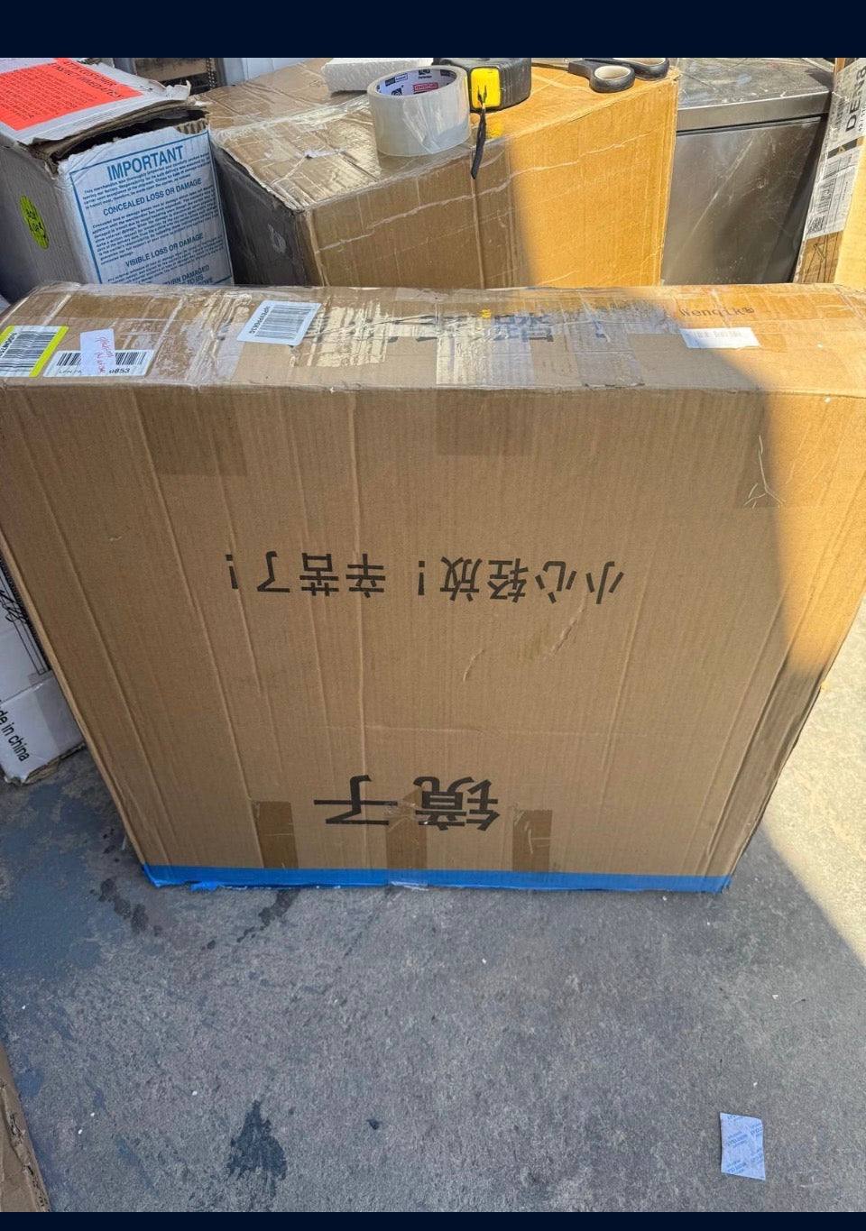 Open Box Wenqik LED Mirror Medicine Cabinet, 25 x 27 Inch Bathroom Medicine Cabinet with LED Lights and Mirror, Wall Mounted Mirror Cabinet with Dimme