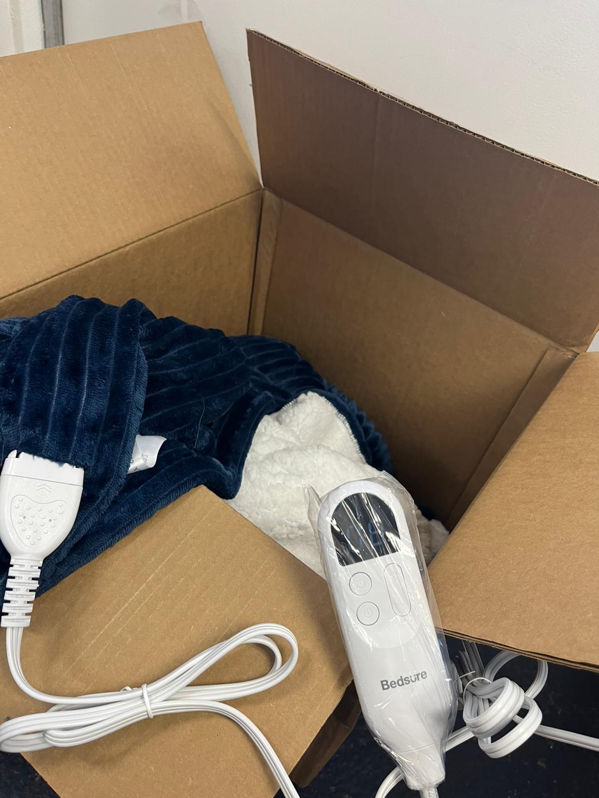 BEDSURE Electric Blanket, Soft Ribbed Flannel, Heating with 4 Time Settings, 6 Heat Levels, 3 hrs Timer Auto Shut Off, GentleSoft™