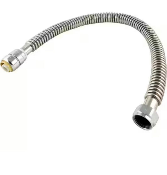 New SharkBite 1 Inch x 1 Inch FIP x 24 Inch Stainless Steel Corrugated Flexible Water