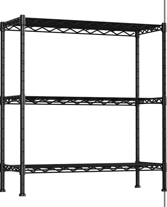 Open Box "SOYWEY STORE 3-Shelf Adjustable Heavy Duty Storage Shelves,36"" Wx14 Dx35.8 H Metal Organizer Wire Rack for Laundry Bathroom Kitchen Pantry
