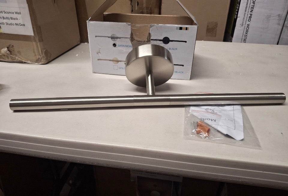 Open Box New LINSEEDS Brushed Nickel Bathroom Light Fixtures Over Mirror 24 Inch, 18W 360° Rotatable Dimmable 4000K LED Vanity Light Bar, Modern Bathr