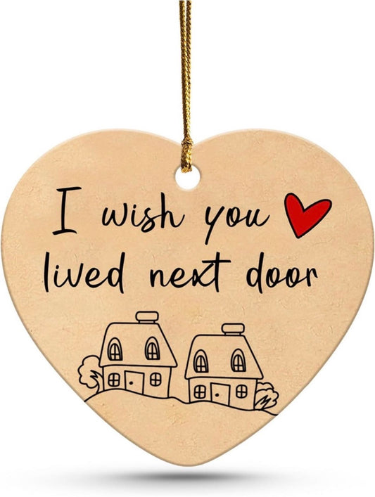 New  ZAZIKE Best Friend for Women – Friendship Gifts for Women, Long Distance, Unique Best Friend Christmas Ornaments, Sister Gifts, I Wish You Lived in