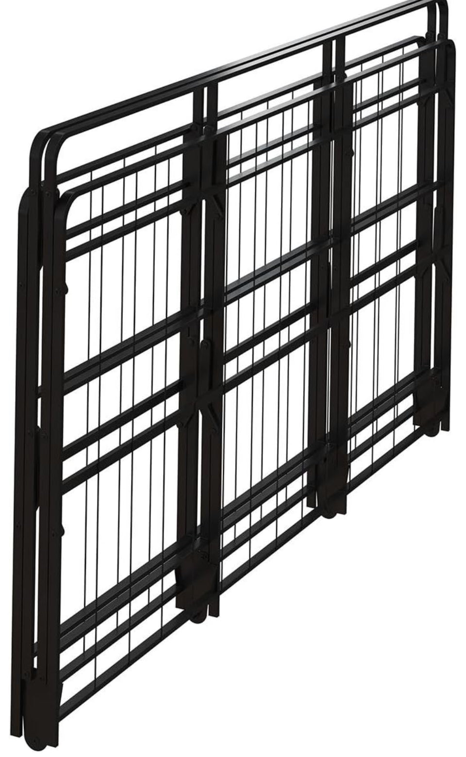 DHP 7" Upholstered Foundation, King Size Folding, Gray