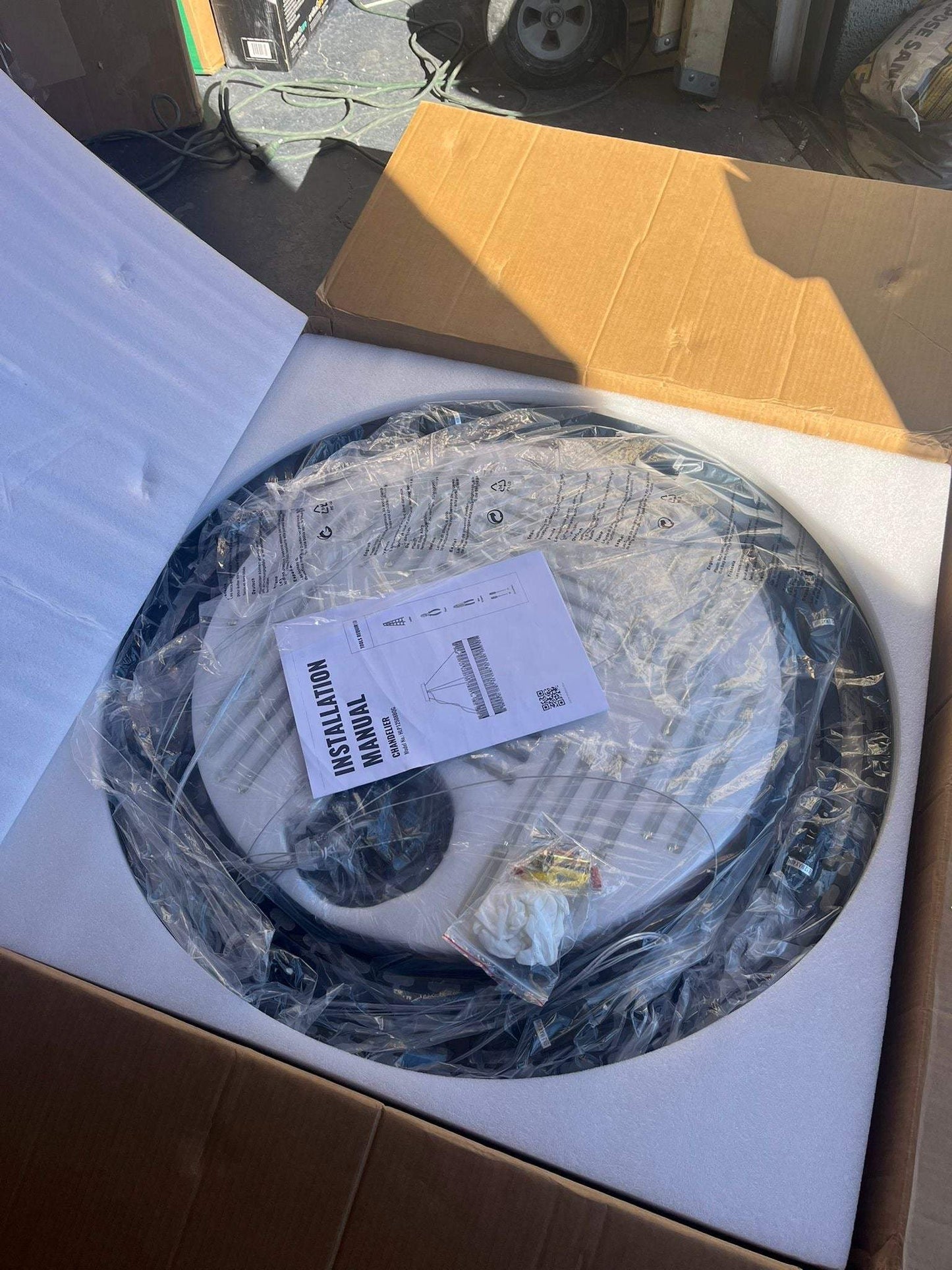 Everly Quinn Marais Dimmable Round K9 Crystal Ceiling Light Modern Chandeliers