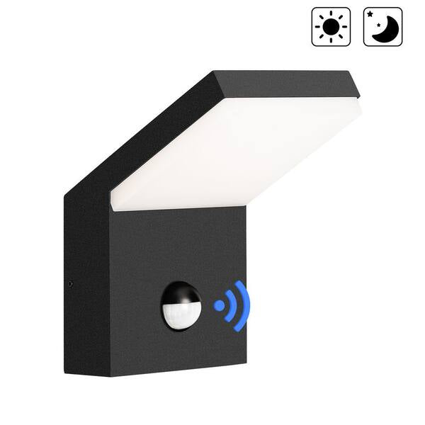 Inowel Dark Gray Wall Light Outdoor Integrated LED Wall Mount Lamp Wall Sconce Lighting with Motion Sensor Lantern Fixture