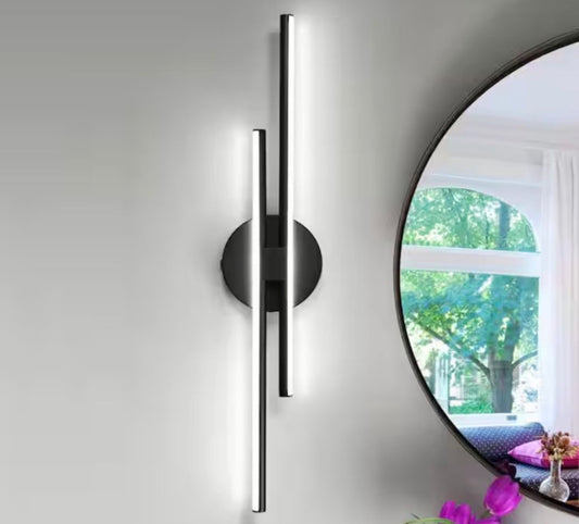 OPEN BOX NEW EDISLIVE Bourget 23.6 in. 2-Light Black LED Vanity Light Bar with 6000K for Bathroom, Bedroom, Living Room