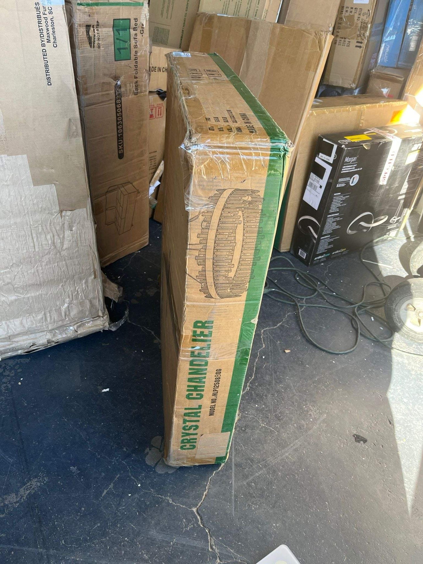 Everly Quinn Marais Dimmable Round K9 Crystal Ceiling Light Modern Chandeliers